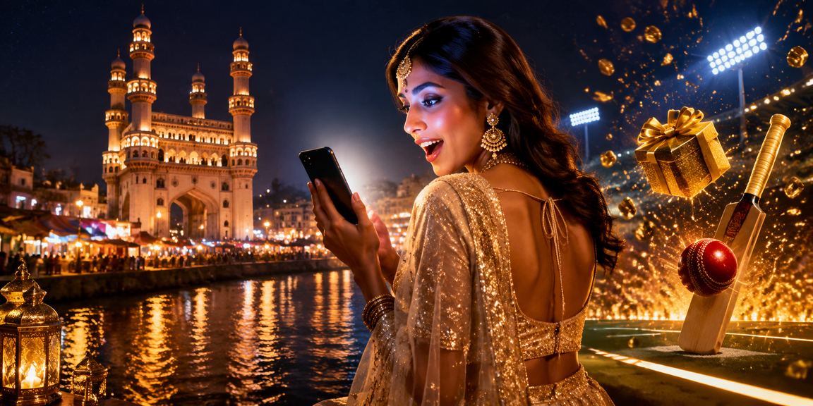 Players enjoying Andar Bahar near the Charminar in Hyderabad