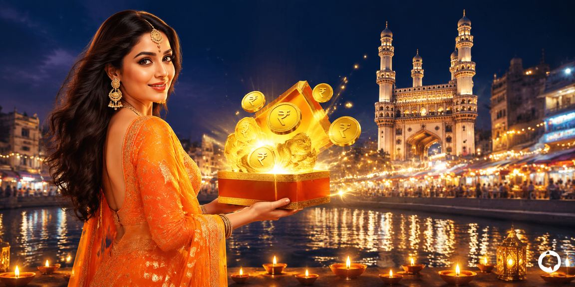 Hyderabad Charminar with user registering for betting bonus